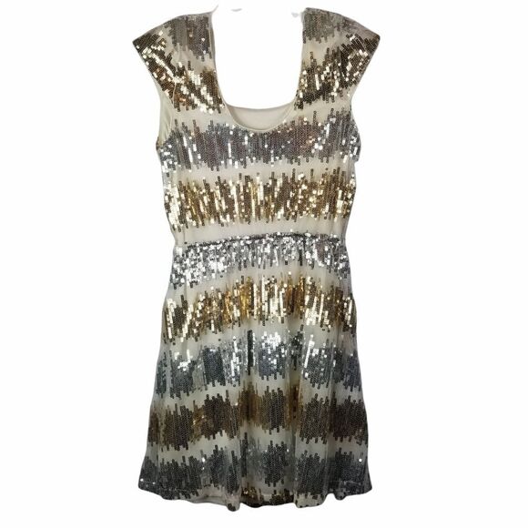Rue 21 Gold and Silver Sequin Dress. Size S. - Picture 1 of 12